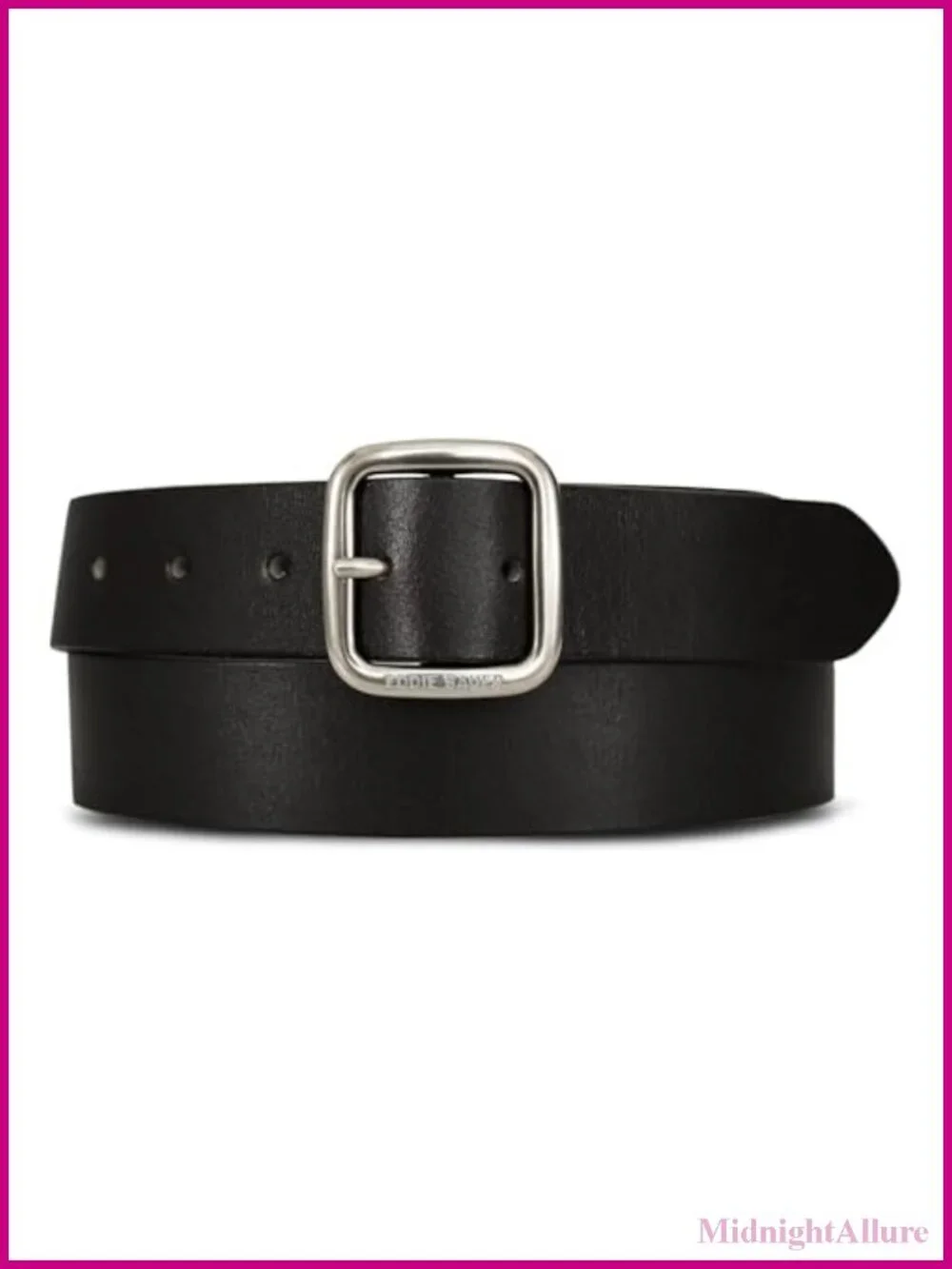 Genuine Buffalo Leather Belt with Durable Metal Buckle Casual 1-3/8